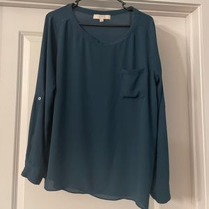 green formal blouse